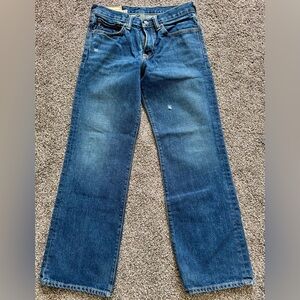 Y2K ABERCROMBIE & FITCH Kilburn Jean Women 14 Low Boot Wide Leg Dark